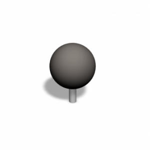 Schwarzer Ball mit rutschfester Oberfläche. Für Präzisionssprünge und Start- und Landepunkt.