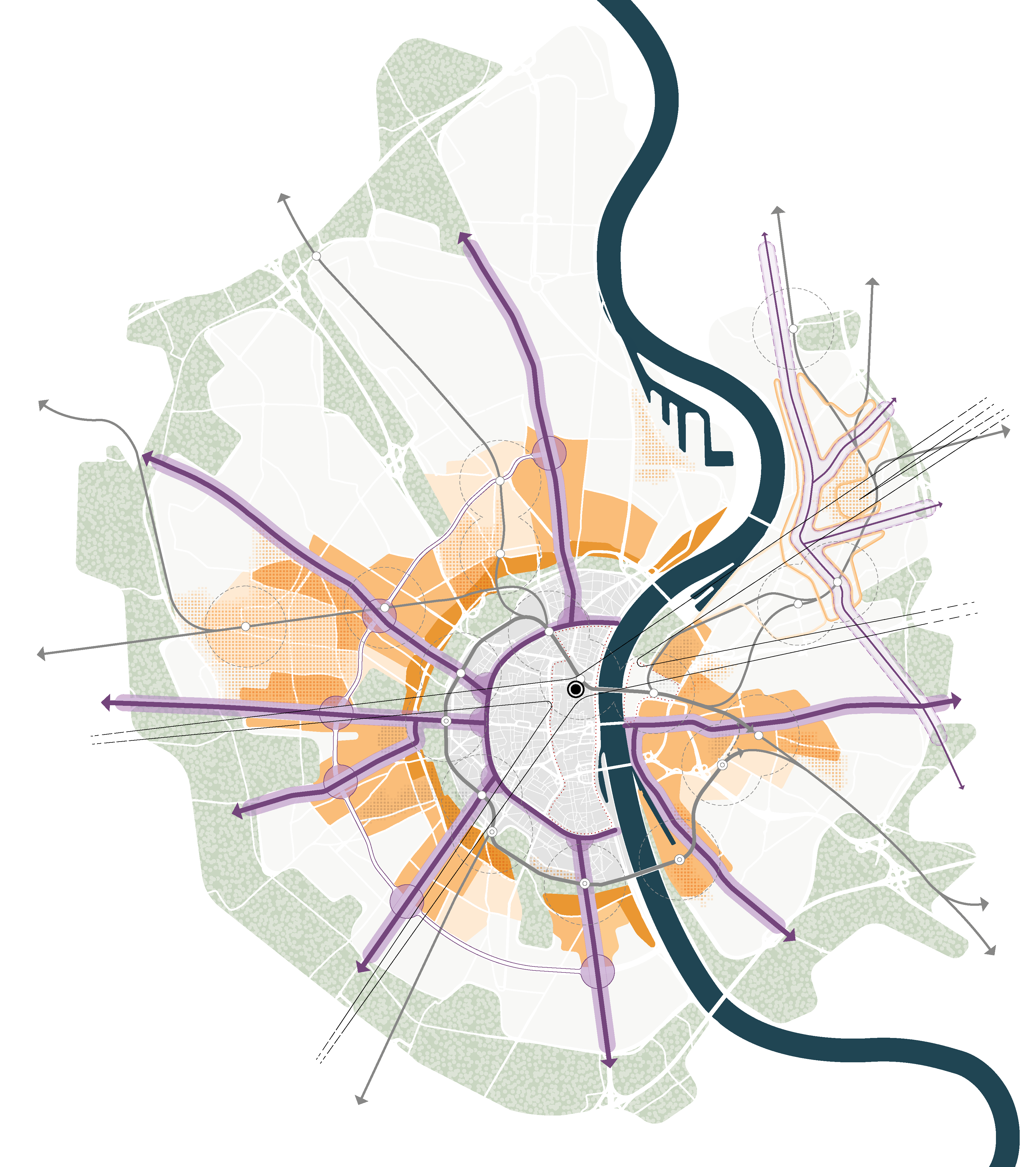 Die Karte zeigt eine Darstellung der Stadt Köln.  