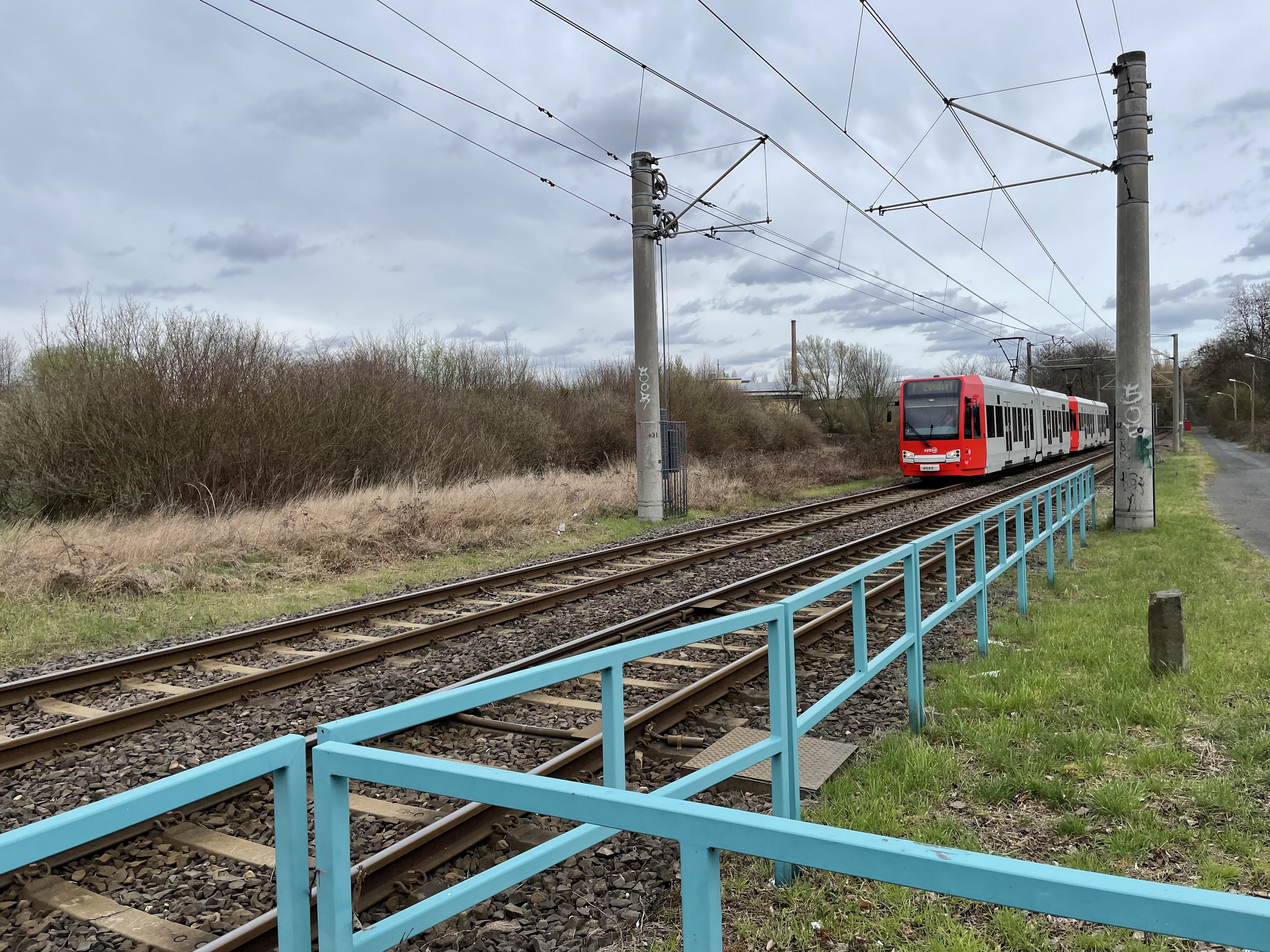 Stadtbahn auf Bahngleise