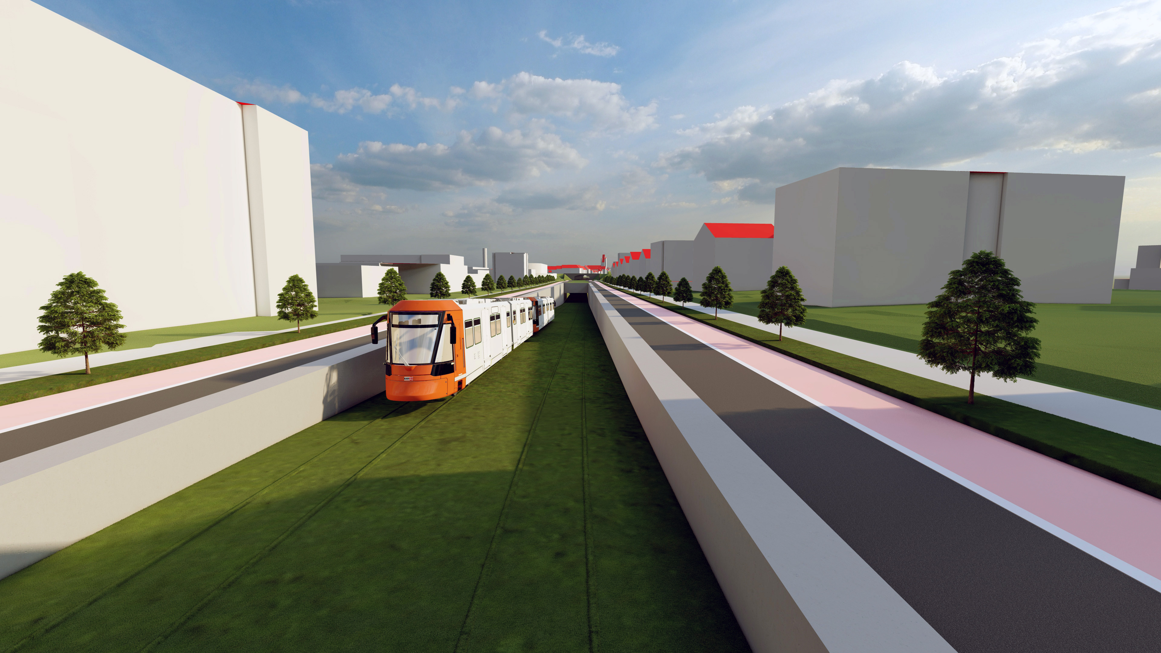 Simulation der Tunnelrampe Zollstockgürtel