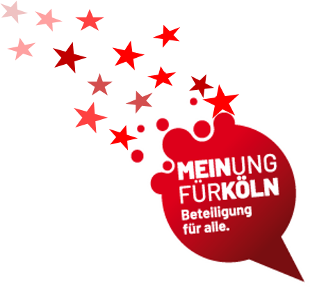 Logo Meinung für Köln mit Sternen