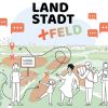 Grafische Darstellung von Menschen im Planungsgebiet Kreuzfeld als Hinweis auf die Veranstaltung Vor-Ort-Safari