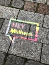 Hey Mülheim Logo in bunt gesprüht