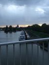 Blick von der Katzenbuckelbrücke über den Rhein